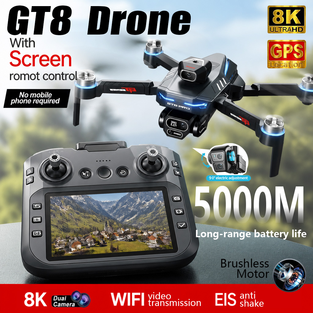 Drone Camera Night Vision - New GT8 Drone Professional 8K Dual