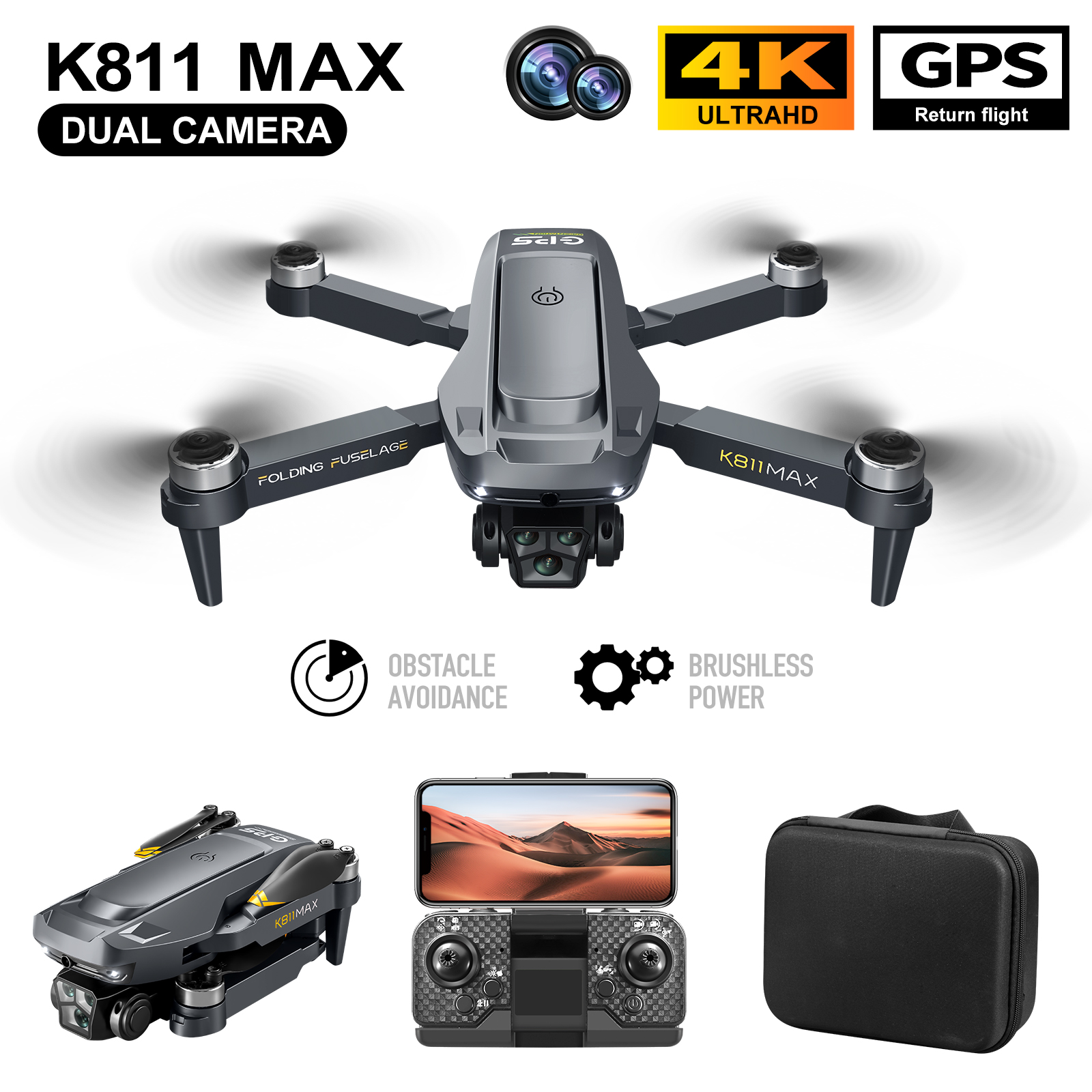 Drone Camera Hd - K811MAX Quadcopter Drone: Brushless, GPS, Auto