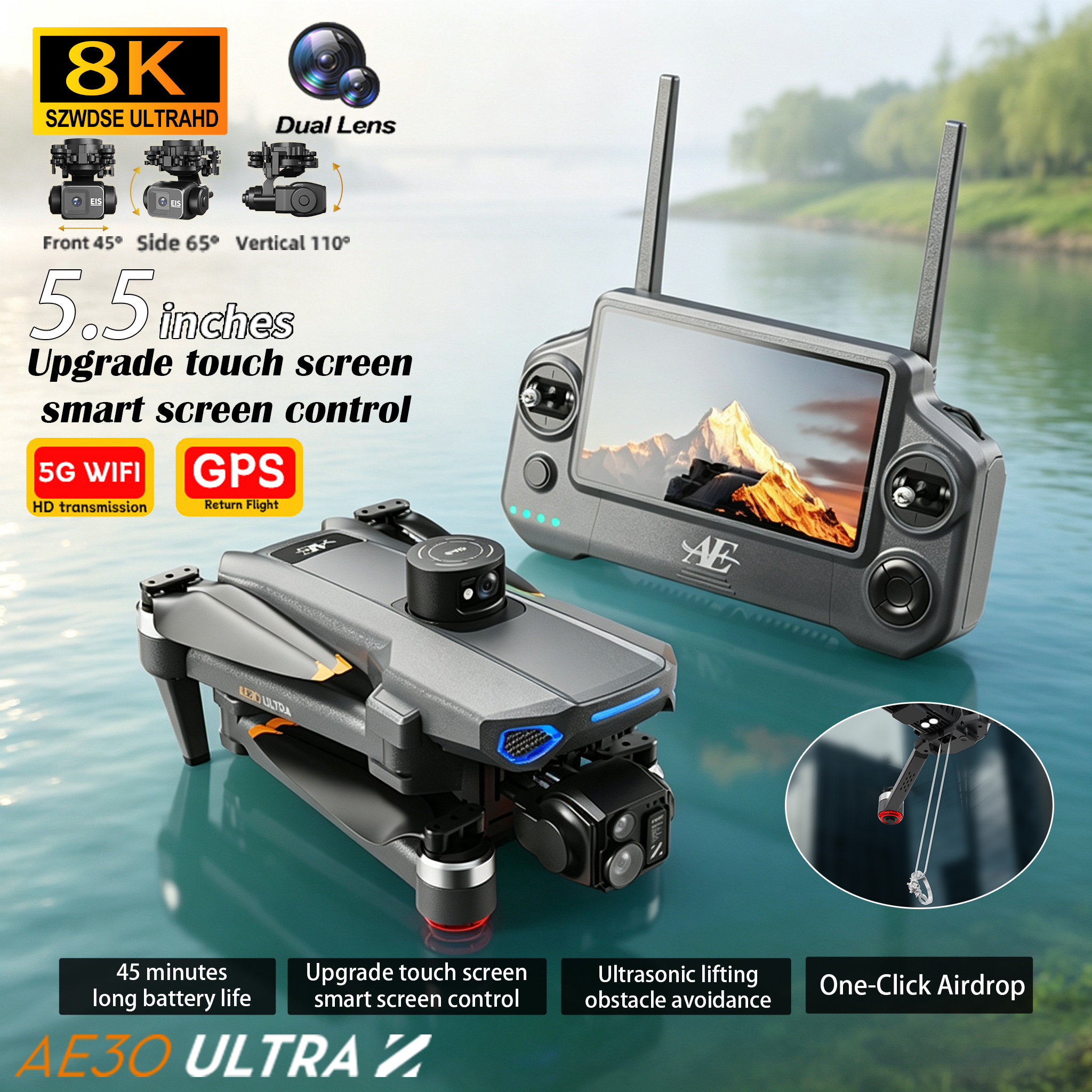 2026 AE30 GPS RC Drone 8K Prof - Drone Camera With Gimbal review and price