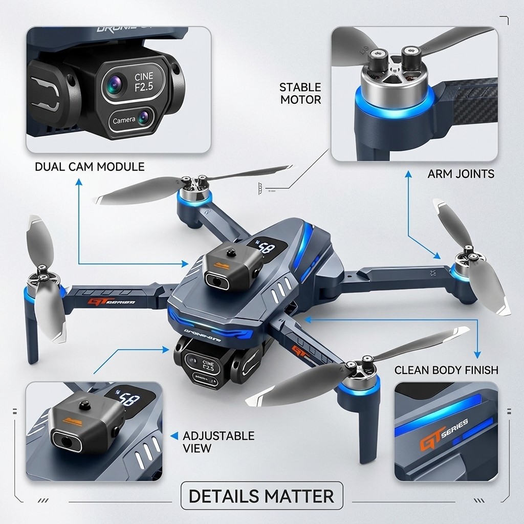 New GT8 Drone Professional 8K  - Drone Camera Night Vision review and price